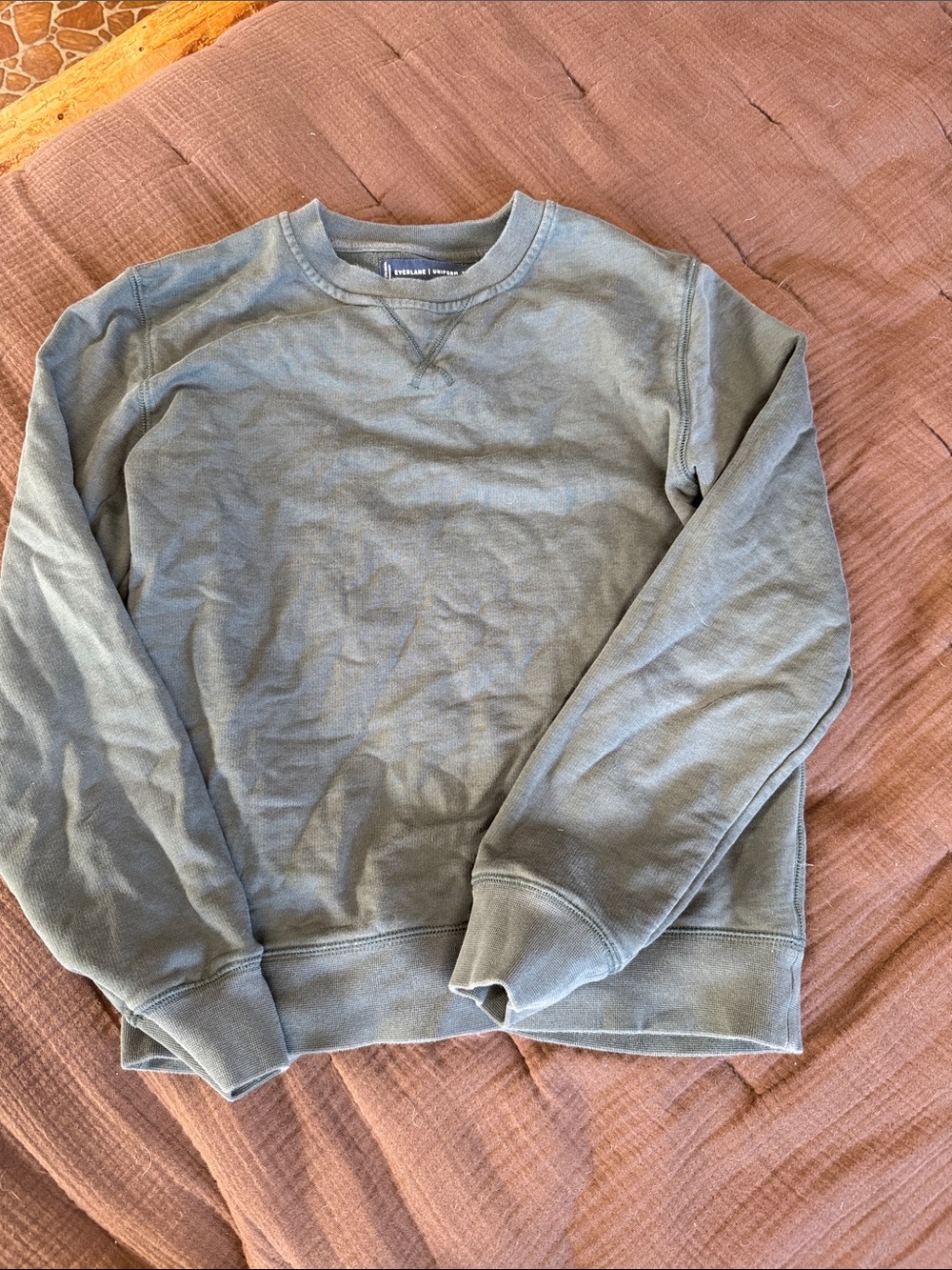 Everlane Men's Crewneck Sweatshirt - Slate Green